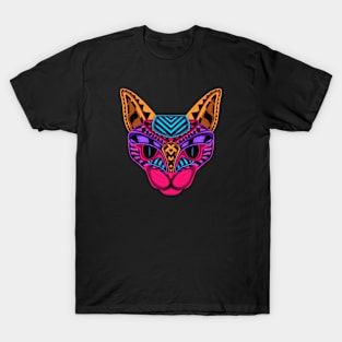 Black Neon Cat T-Shirt